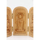 Coffret de 3 statuettes artisanales en bois - Bouddha Amitabha - Design 2 Statues Bouddha Artisan d'Asie