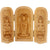 Set de 3 estatuillas artesanales de madera - Buda Amitabha - Diseño 2