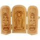 Coffret de 3 statuettes artisanales en bois - Bouddha Amitabha - Design 2 Statues Bouddha Artisan d'Asie