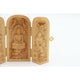 Coffret de 3 statuettes artisanales en bois - Bouddha Amitabha - Design 3 Statues Bouddha Artisan d'Asie