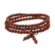 Collier-bracelet mala bouddhiste artisanal - 108 perles fines en Bois d'Agathis Alba Colliers Malas Artisan d'Asie