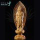 Lot de statues des Trois Saints de l'Ouest en bois de buis Statues Bouddha Artisan d'Asie