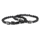 Natural Rough Black Tourmaline Healing Stone Bead Strand Combo 6mm Round Matte Onyx Lava Charm Bracelet Unisex For Man Women 200000147 Artisan d'Asie
