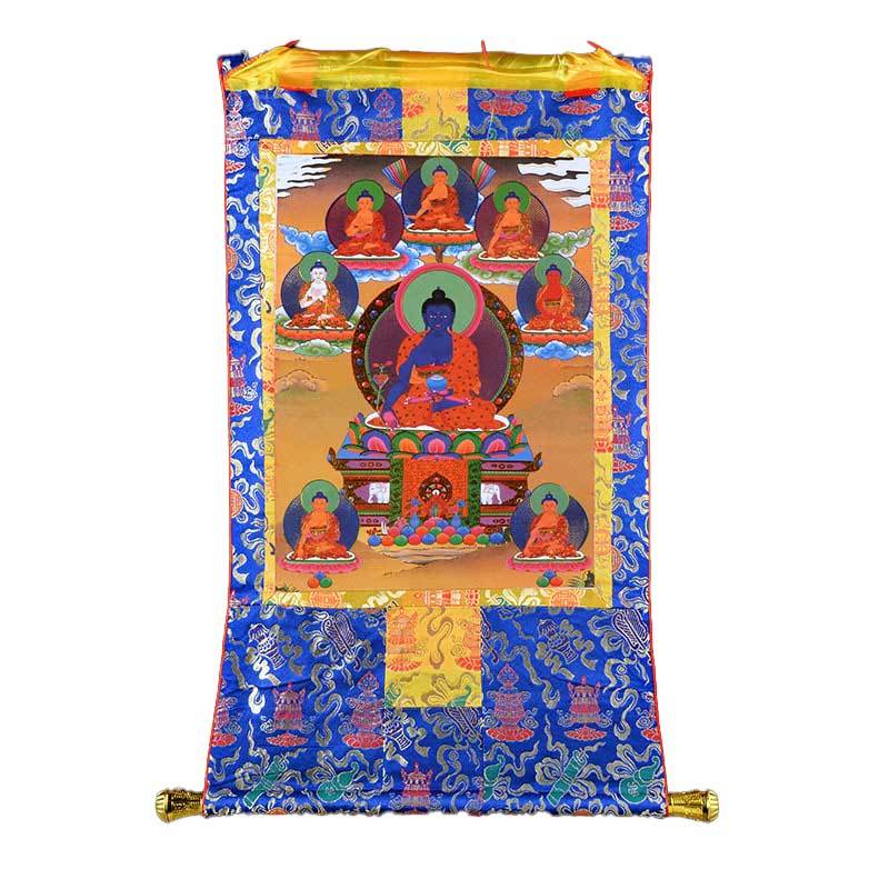 Pintura Thangka Bouddha de la medicina