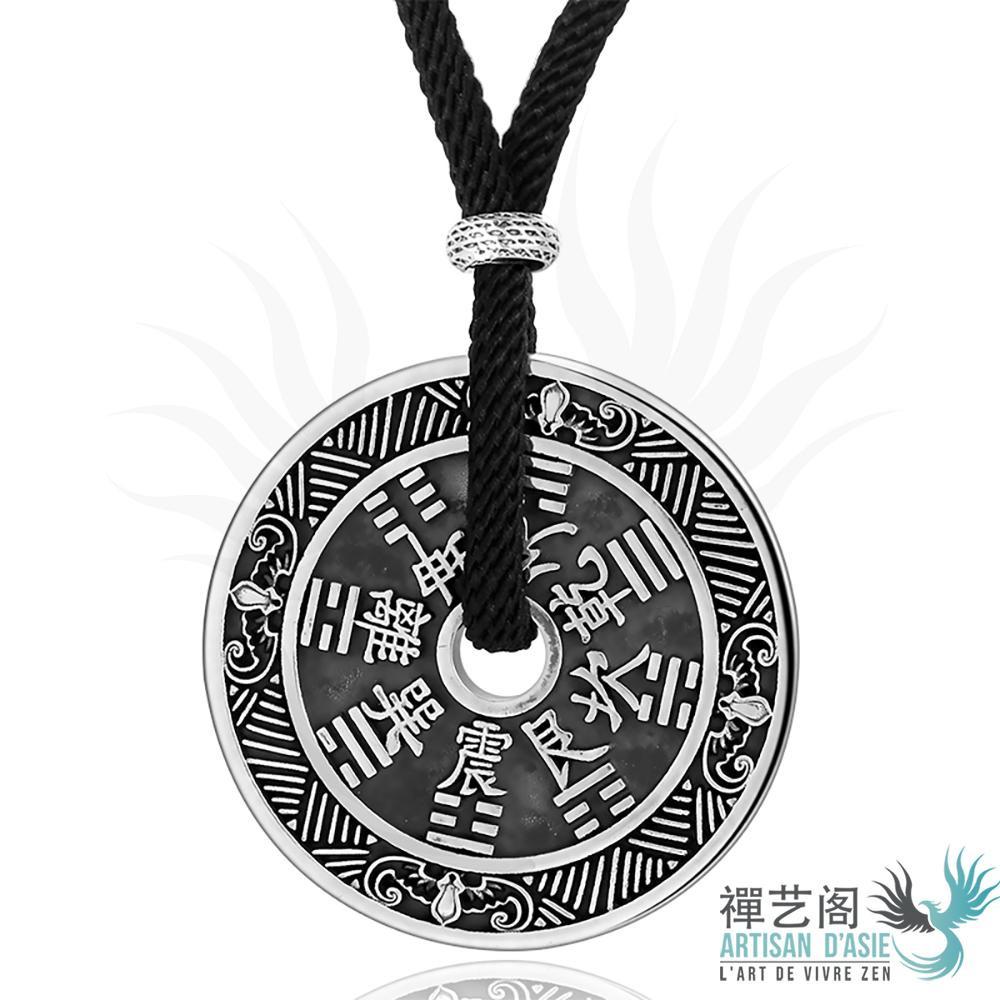 Pendentif Amulette Huit Tigrammes en Argent Massif S925. Pendentifs & Amulettes Artisan d'Asie 