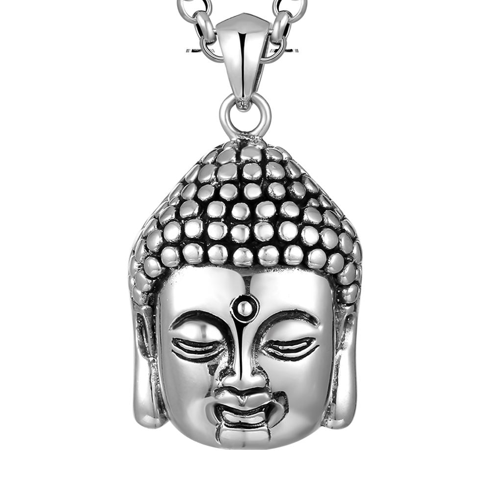 Pendentif Bouddha Amitabha en Argent Massif S925 Pendentifs & Amulettes Artisan d'Asie 