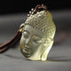 Pendentif Bouddha Amitabha en Citrine Pendentifs & Amulettes Artisan d'Asie