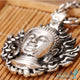 Pendentif Bouddha Amitabha et Feu en Argent Massif S925 Pendentifs & Amulettes Artisan d'Asie