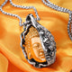 Pendentif Bouddha en Titane et Argent Pendentifs & Amulettes Artisan d'Asie