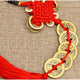 Pendentif Feng Shui traditionnel béni - Rouge Feng Shui Artisan d'Asie 5 Pièces - 5 Bénédictions