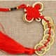 Pendentif Feng Shui traditionnel béni - Rouge Feng Shui Artisan d'Asie 6 Pièces - Bonheur et Chance