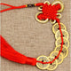 Pendentif Feng Shui traditionnel béni - Rouge Feng Shui Artisan d'Asie 7 Pièces - 7 étoiles de la Guidance