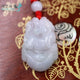Pendentif Signes du Zodiaque en Jade Blanc Pendentifs & Amulettes Artisan d'Asie