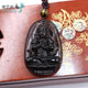 Pendentif Signes du Zodiaque en Obsidienne Pendentifs & Amulettes Artisan d'Asie Obsidienne Noire Glacée Chèvre Singe