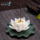 Porte Encens Fleur de Lotus en Céramique Portes Encens Artisan d'Asie