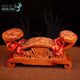 Ruyi en bois de pêcher sculpté Ruyi Artisan d'Asie