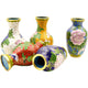 Set de 5 petits vases chinois en cloisonné Cloisonné Chinois Artisan d'Asie