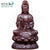Statue Bodhisattva Guanyin assis ou debout en bois de santal noir ou bois de padouk Statues Bouddha Artisan d'Asie 20 cm - Assis Bois de Santal Noir 