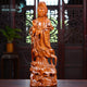 Statue Bodhisattva Guanyin assis ou debout en bois de santal noir ou bois de padouk Statues Bouddha Artisan d'Asie 30 cm - Debout Bois de Padouk