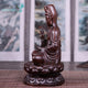 Statue Bodhisattva Guanyin assis ou debout en bois de santal noir ou bois de padouk Statues Bouddha Artisan d'Asie