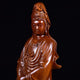 Statue Bodhisattva Guanyin debout en bois de santal noir ou bois de padouk Statues Bouddha Artisan d'Asie