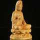 Statue Bodhisattva Guanyin en bois de buis Statues Bouddha Artisan d'Asie