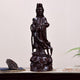 Statue Bodhisattva Guanyin en bois de santal noir ou bois de padouk Statues Bouddha Artisan d'Asie M - 40 cm Bois de santal noir