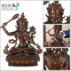 Statue Bodhisattva Manjushri en cuivre Statues Bouddha Artisan d'Asie L - 23 cm