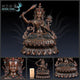 Statue Bodhisattva Manjushri en cuivre Statues Bouddha Artisan d'Asie XXL - 33 cm