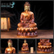 Statue Bouddha Amitabha assis en cuivre Statues Bouddha Artisan d'Asie L - 40 cm