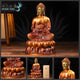 Statue Bouddha Amitabha assis en cuivre Statues Bouddha Artisan d'Asie M - 25 cm