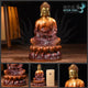 Statue Bouddha Amitabha assis en cuivre Statues Bouddha Artisan d'Asie S - 20 cm