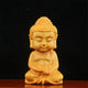 Statue Bouddha Amitabha en bois de buis Statues Bouddha Artisan d'Asie