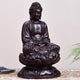 Statue Bouddha Amitabha en bois de santal noir ou bois de padouk Statues Bouddha Artisan d'Asie