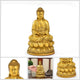 Statue Bouddha Amitabha en cuivre jaune Statues Bouddha Artisan d'Asie M - 26 cm
