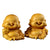 Estatua Buda riendo Maitreya sentado en madera de caja