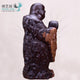 Statue Bouddha rieur Maitreya en bois de santal noir ou bois de padouk Statues Bouddha Artisan d'Asie