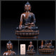 Statue Bouddha Shakyamuni en cuivre Statues Bouddha Artisan d'Asie L - 31 cm