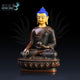 Statue Bouddha Shakyamuni en cuivre tête peinte Statues Bouddha Artisan d'Asie