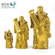 Statue Caishen en cuivre jaune Statues Asiatiques Artisan d'Asie