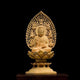 Statue de Bouddha en Bois - Trois Saints de l'ouest Statues Bouddha Artisan d'Asie Amitābha