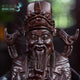 Statue dieu de la fortune Caishen assis ou debout en bois de santal noir ou bois de padouk Statues Asiatiques Artisan d'Asie