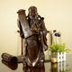 Statue dieu de la fortune Caishen en cuivre Statues Asiatiques Artisan d'Asie