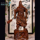 Statue guerrier Guanyu en bois de santal noir ou bois de padouk Statues Asiatiques Artisan d'Asie