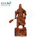 Statue guerrier Guanyu en bois de santal noir ou bois de padouk Statues Asiatiques Artisan d'Asie S (30 cm) Bois de padouk Lance vers le bas