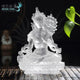 Statues divinités bouddhistes en verre coloré Statues Bouddha Artisan d'Asie Tara blanc
