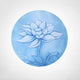 Tapis de méditation rond Tapis de Yoga & Méditation Artisan d'Asie Fleur de lotus bleue