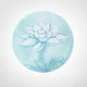 Tapis de méditation rond Tapis de Yoga & Méditation Artisan d'Asie Fleur de lotus bleue-verte