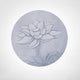 Tapis de méditation rond Tapis de Yoga & Méditation Artisan d'Asie Fleur de lotus grise