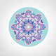 Tapis de méditation rond Tapis de Yoga & Méditation Artisan d'Asie Mandala bleu et violet